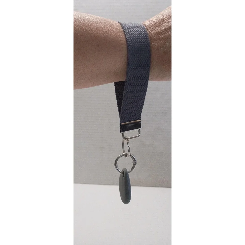 Canvas Wristlet Keychain Handmade Accessory for Key Fob with Air Tag Holder